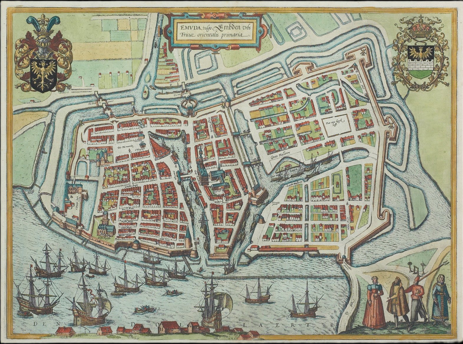 Historische Stadtkarte Emden – Original